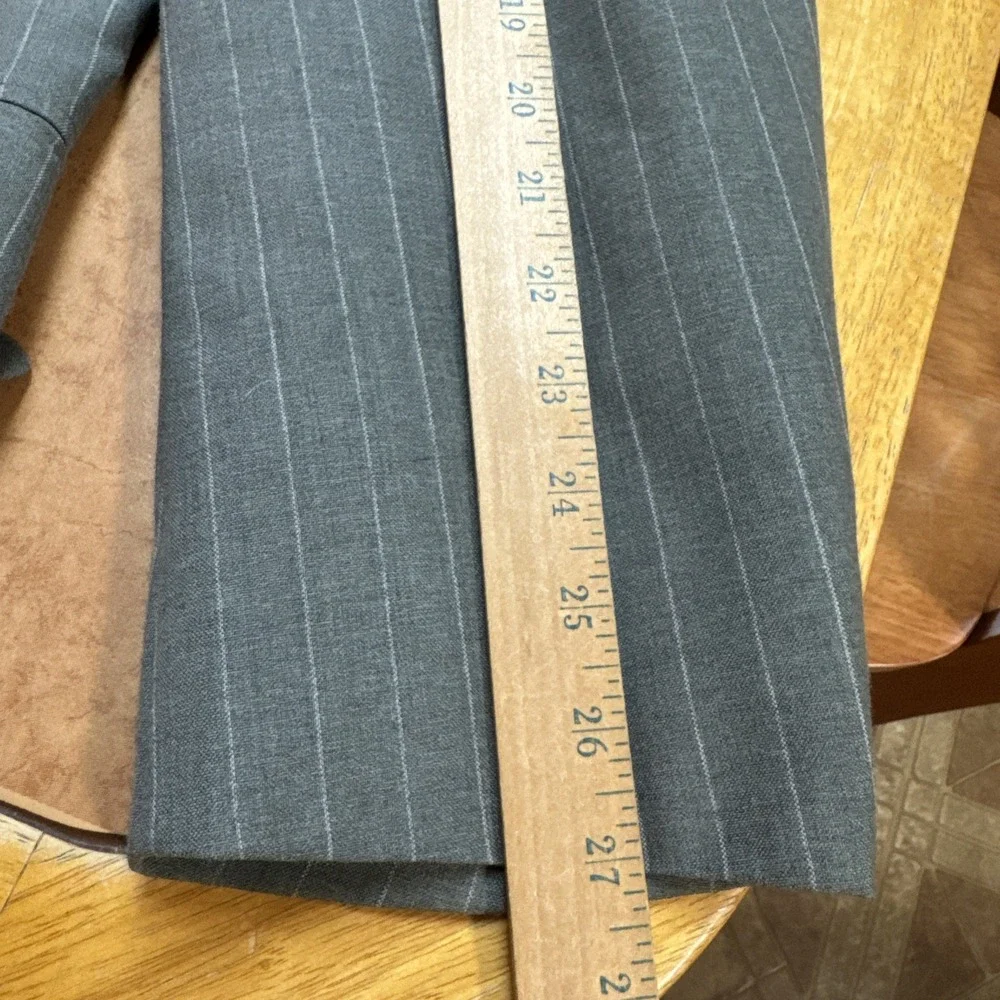 Bruce Douglass 2 Pc Suit Jacket 50XL BIG TALL Pants 44 x 34 Green Pin Stripe VTG